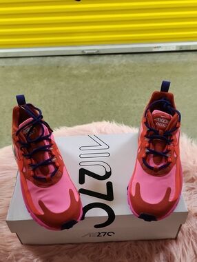 Nike Hot Pink & Red Air Max 270 React Sneakers